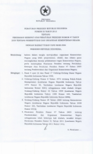 Peraturan Presiden Nomor 55 Tahun 2013