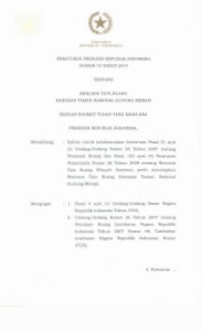 Peraturan Presiden Nomor 70 Tahun 2014
