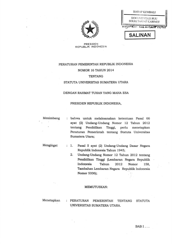 Peraturan Pemerintah Nomor 16 Tahun 2014